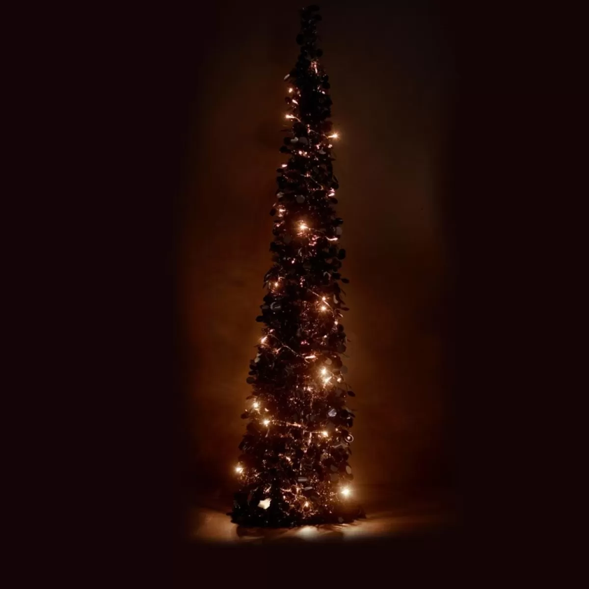 Winter Lane Christmas Trees | As Is 6' Illuminated Slim Tinsel Pop-Up Christmas Tree