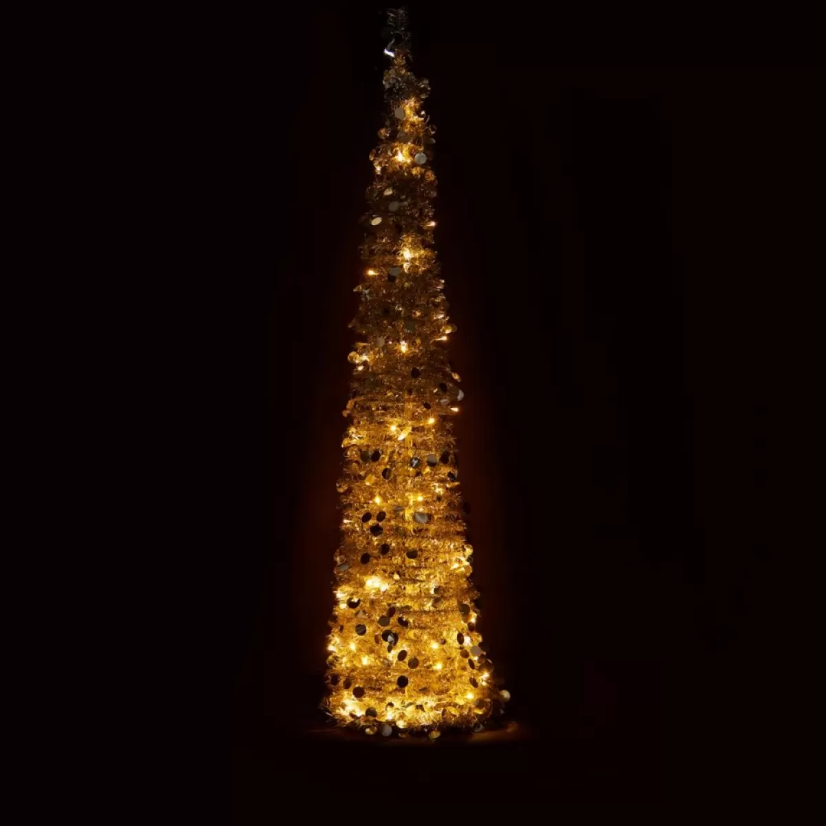Winter Lane Christmas Trees | As Is 6' Illuminated Slim Tinsel Pop-Up Christmas Tree