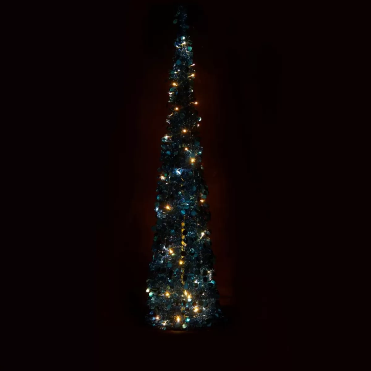 Winter Lane Christmas Trees | As Is 6' Illuminated Slim Tinsel Pop-Up Christmas Tree