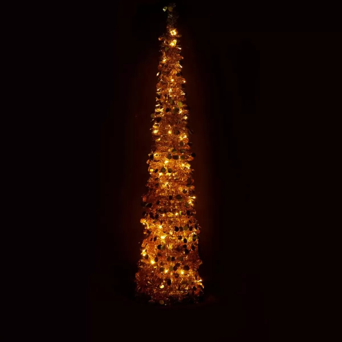 Winter Lane Christmas Trees | As Is 6' Illuminated Slim Tinsel Pop-Up Christmas Tree