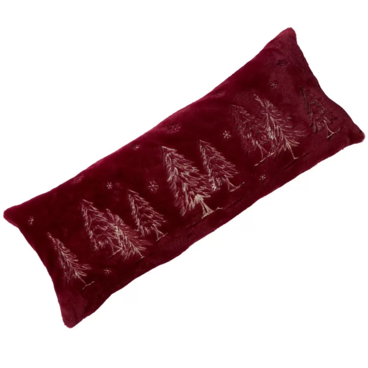 august & leo Holiday Textiles | Faux Fur Embroidered Winter Forest Pillow