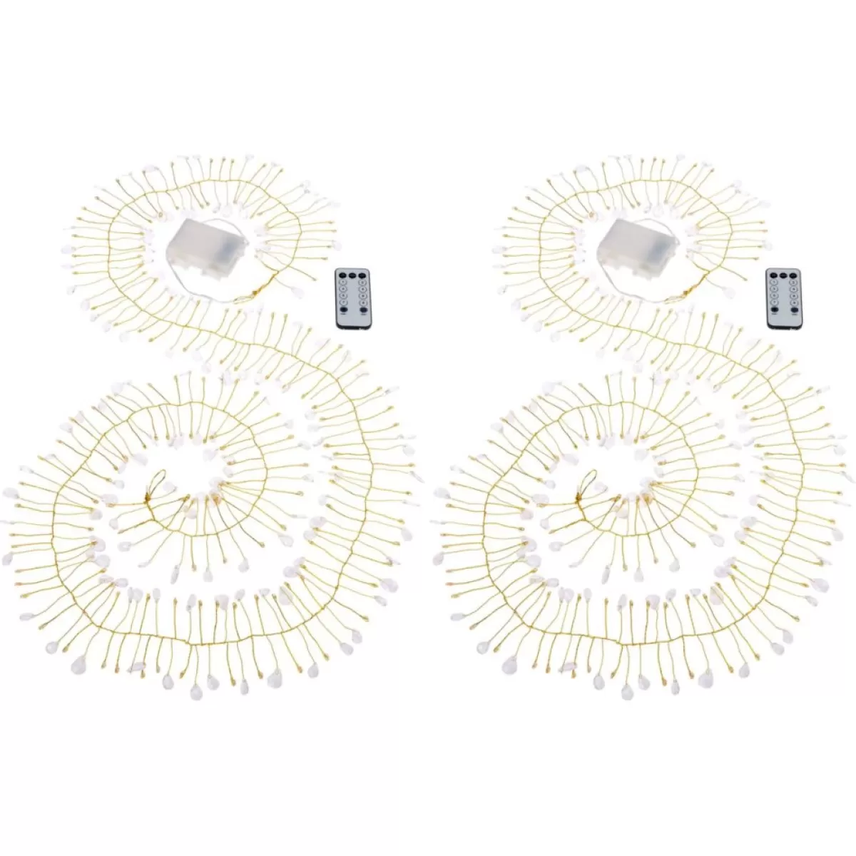 august & leo Indoor Decor | Handmade Crystal Beaded Multifunction Led Garland 2-Pack