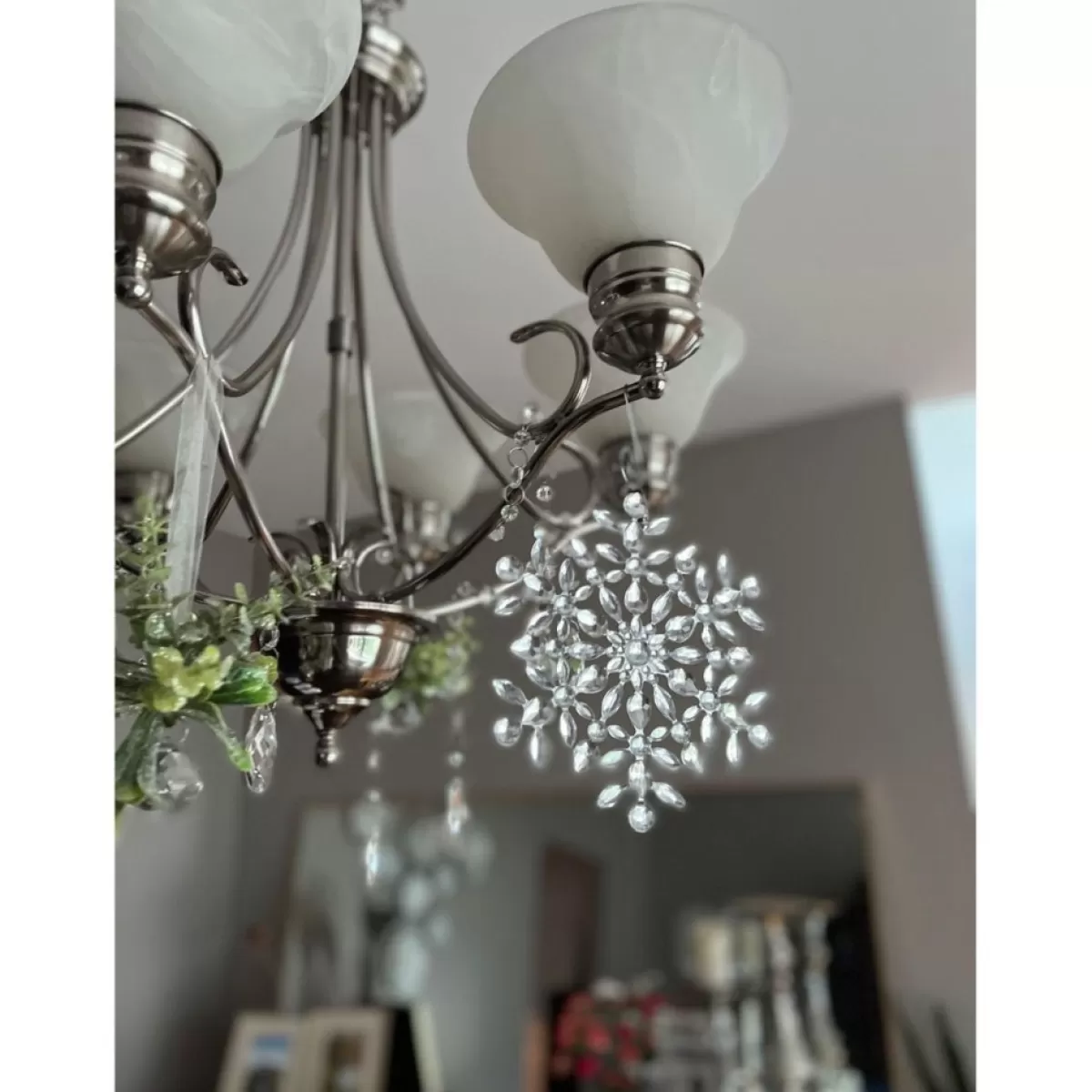 august & leo Indoor Decor | Mini Jeweled Snowflakes Set Of 3