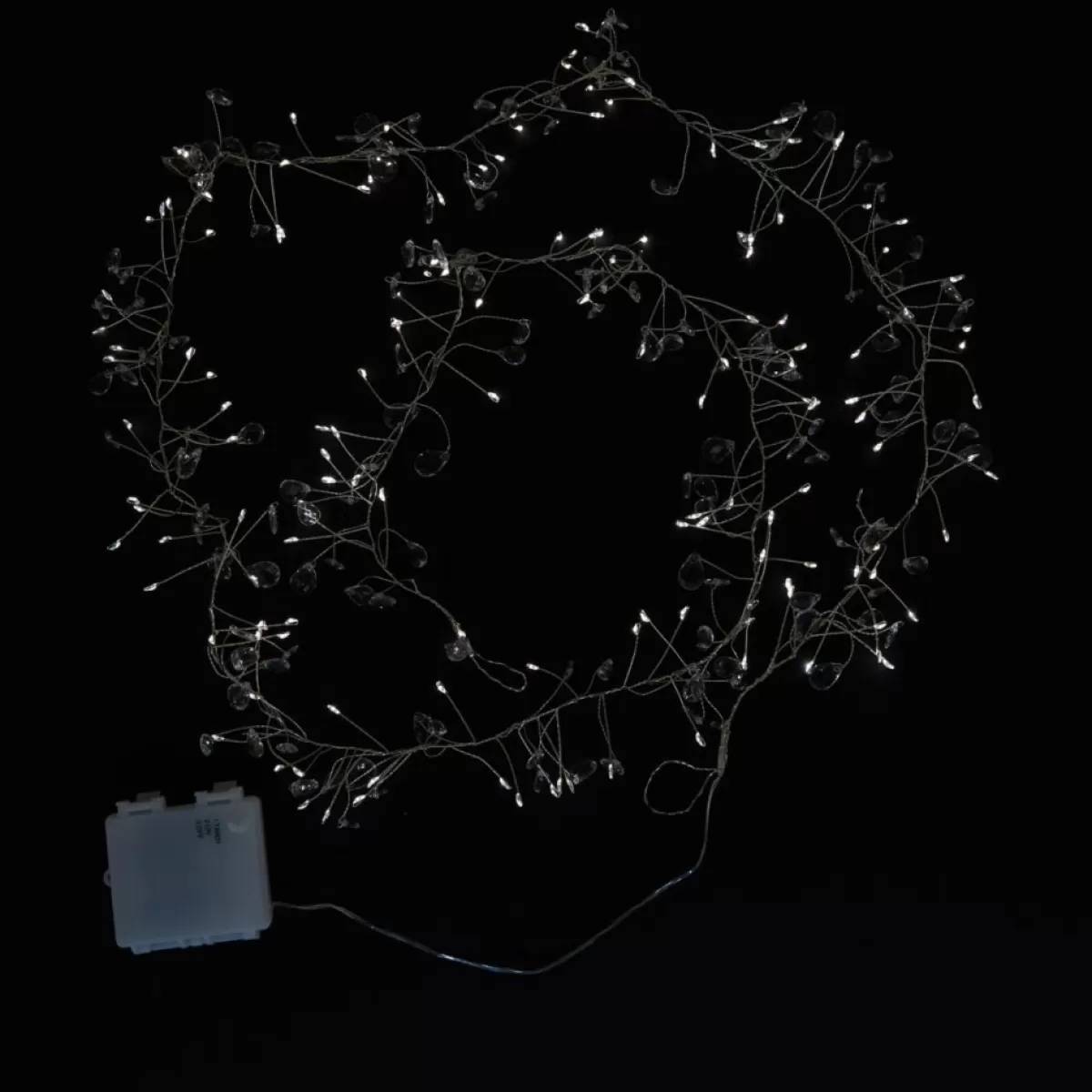 august & leo Indoor Decor | Set Of 2 Crystal Beaded Led Garlands With Timer