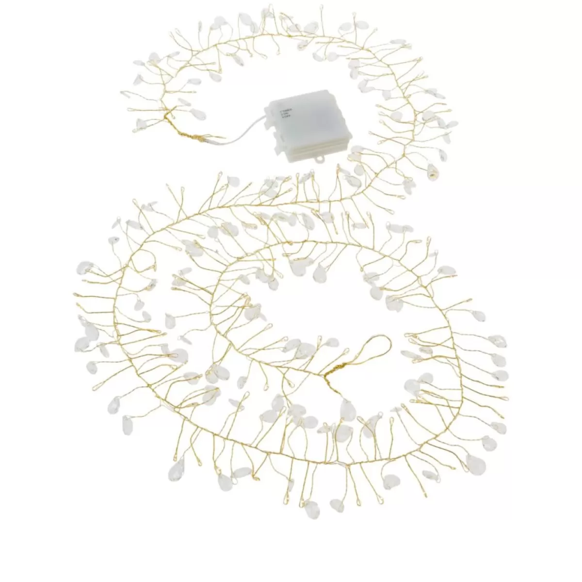 august & leo Indoor Decor | Set Of 2 Crystal Beaded Led Garlands With Timer