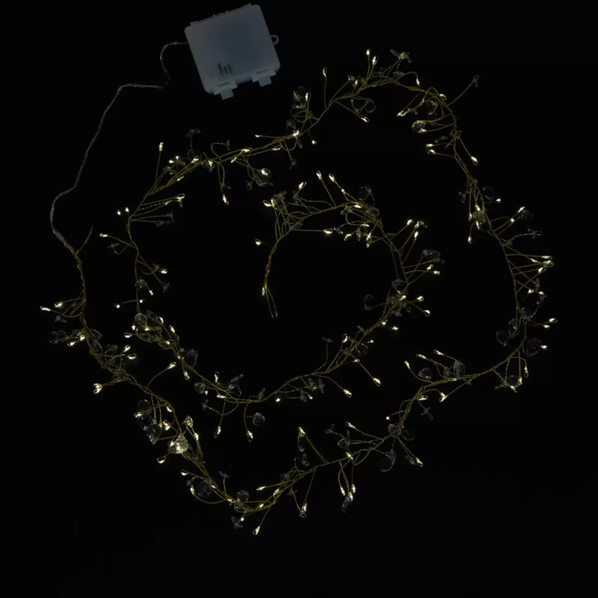 august & leo Indoor Decor | Set Of 2 Crystal Beaded Led Garlands With Timer