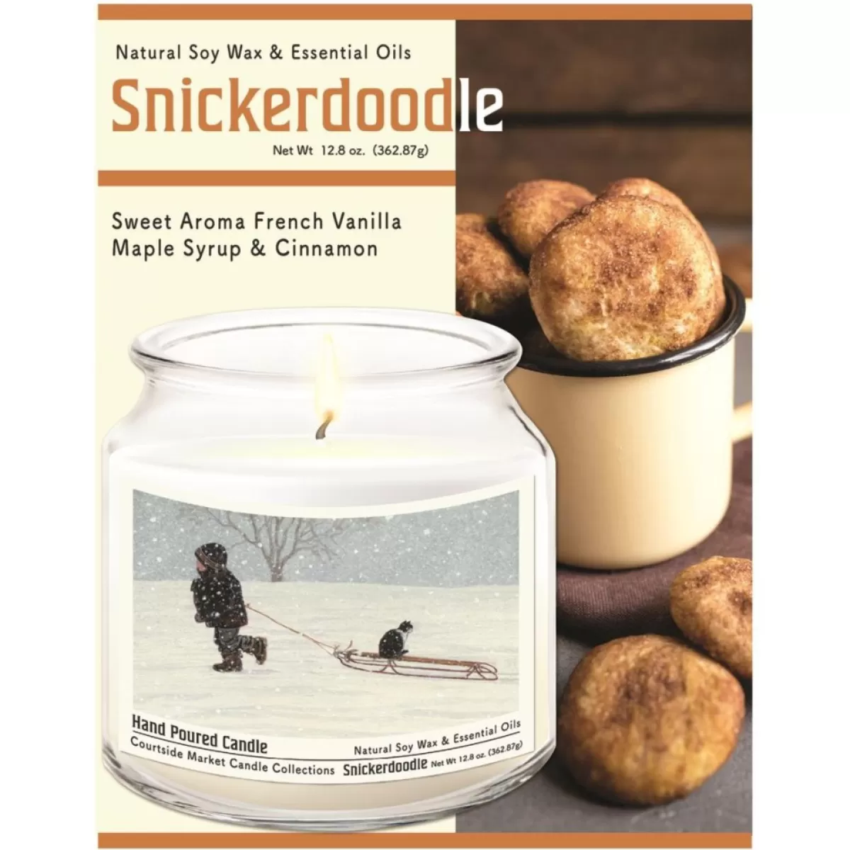Courtside Market Candles | All Aboard Soy Candle In Glass Jar With Silver Lid