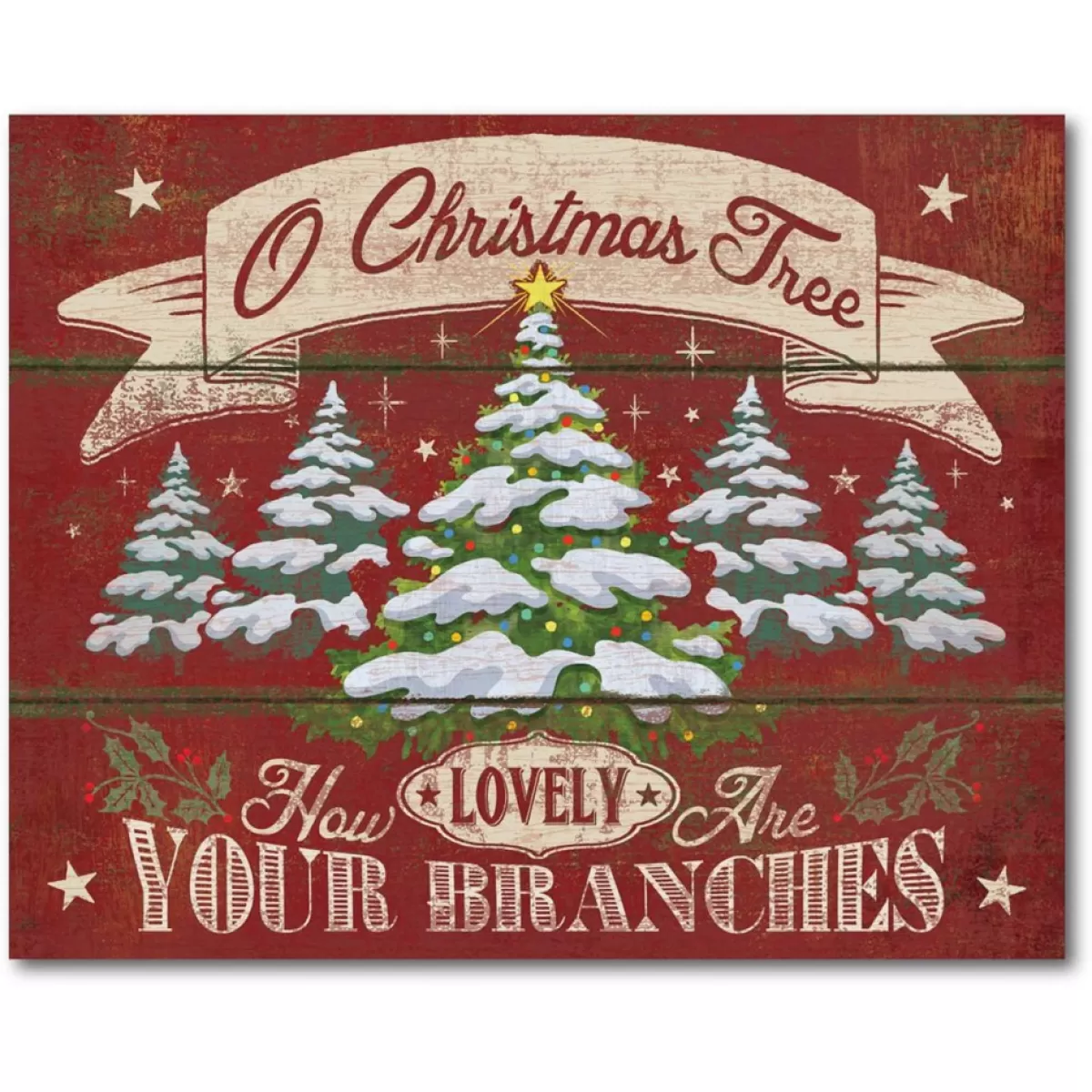 Courtside Market Indoor Decor | Canvas Wall Art - O Christmas Tree, 16" X 20"