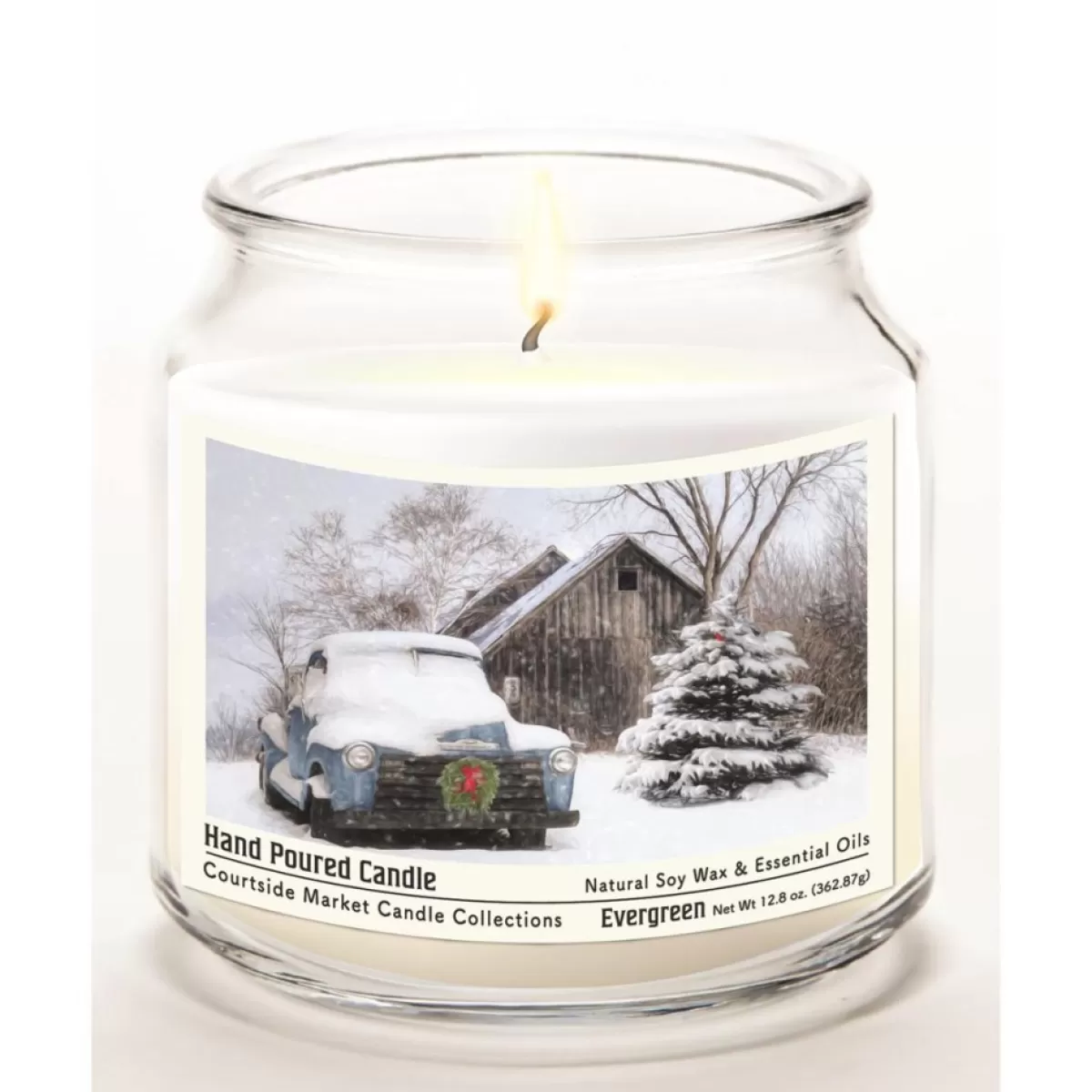 Courtside Market Candles | Christmas On The Farm Infused Wax Candle