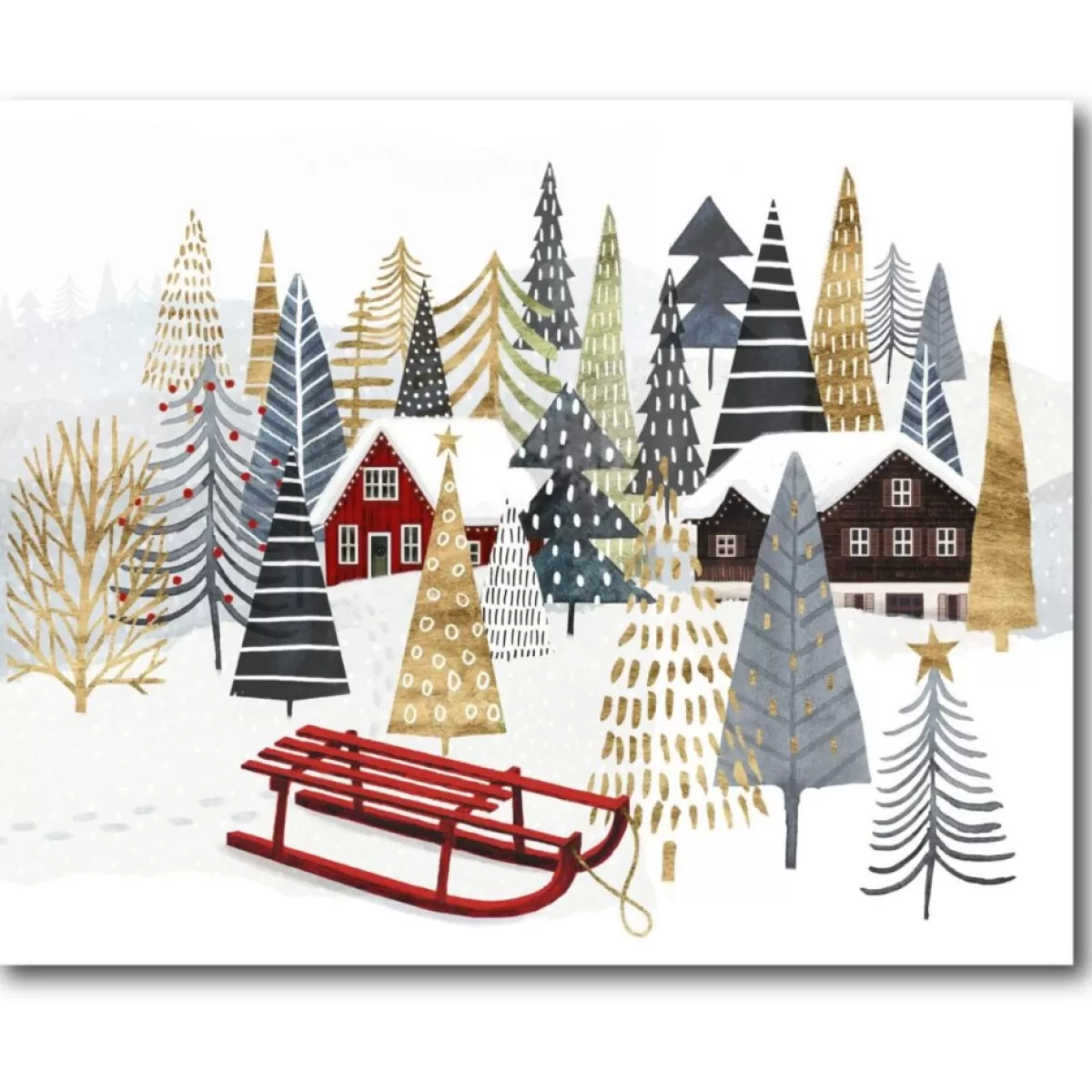 Courtside Market Indoor Decor | Christmas Woodland Iv Canvas Wall Art
