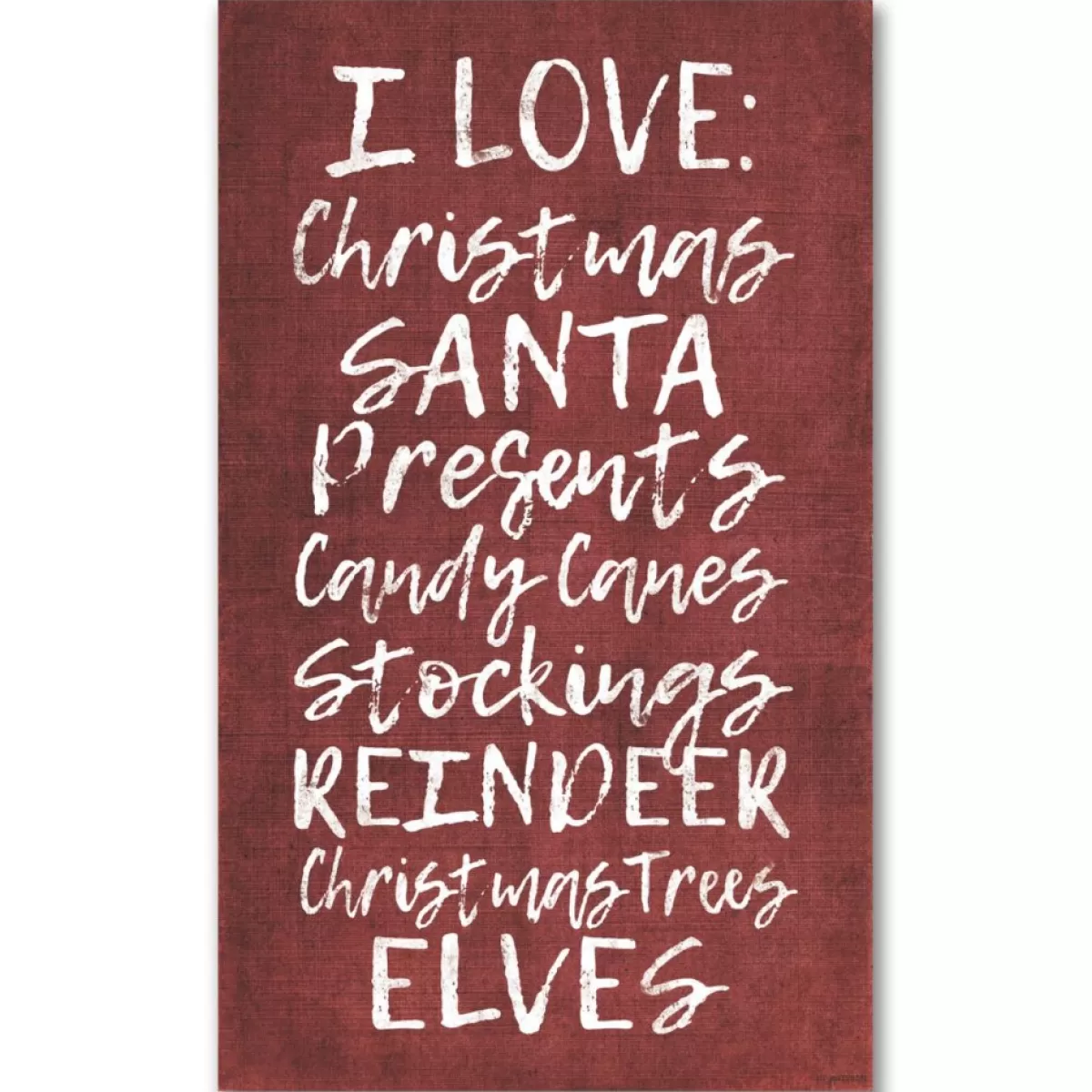 Courtside Market Indoor Decor | I Love Santa Canvas Wall Art
