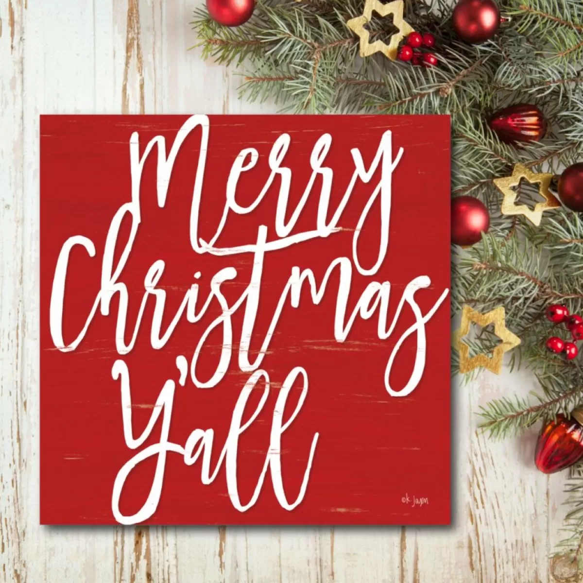 Courtside Market Indoor Decor | Merry Christmas Y'All Canvas Wall Art