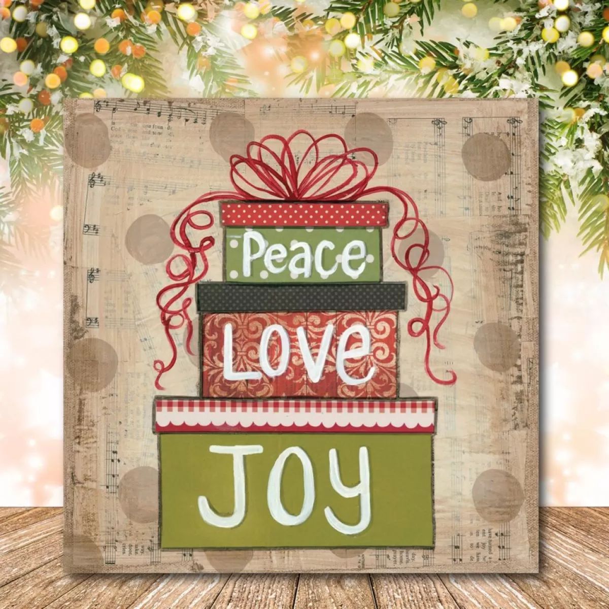 Courtside Market Indoor Decor | Peace Love & Joy Canvas Wall Art