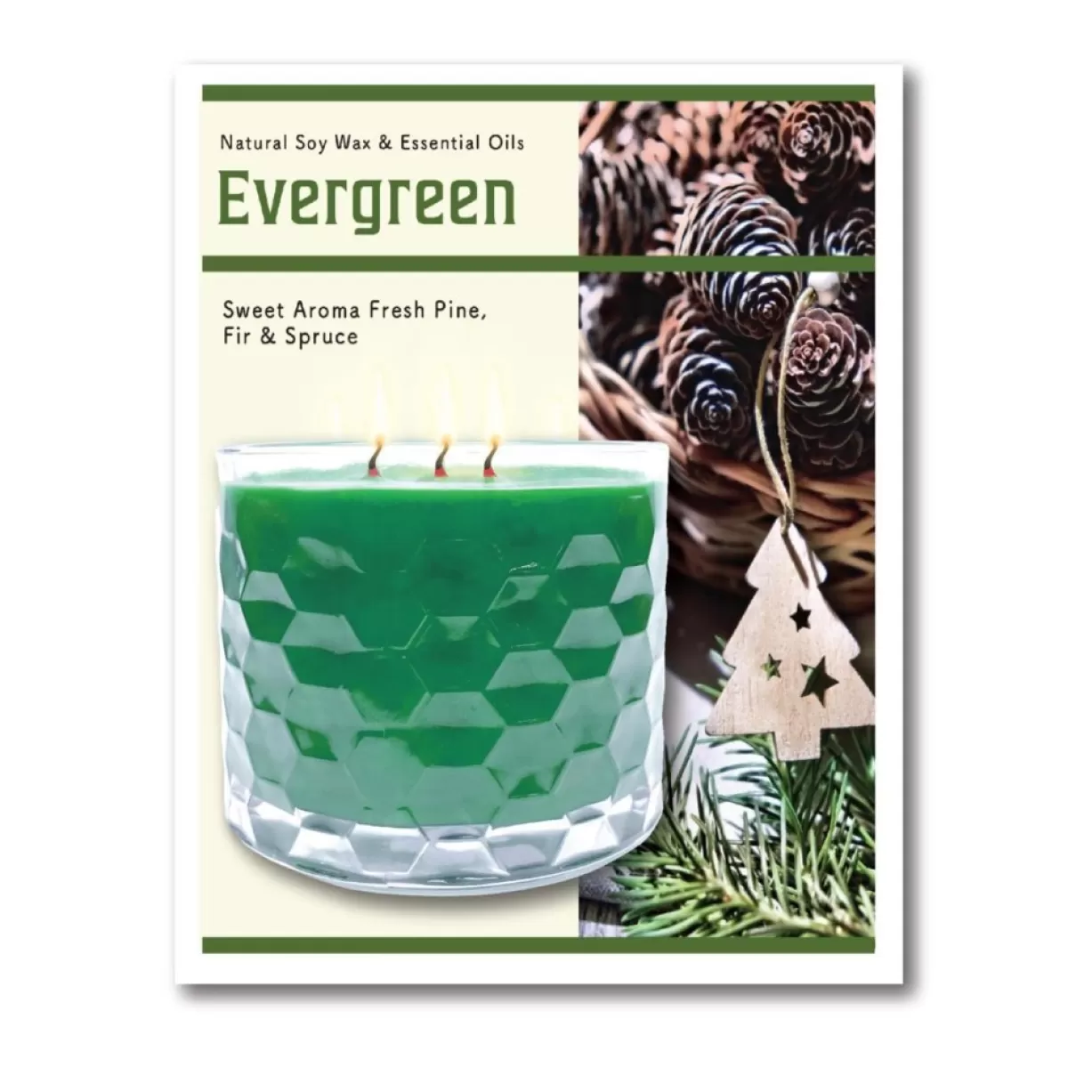 Courtside Market Candles | Season's Greetings Artboard & 13.5 Oz. 3-Wick Candle