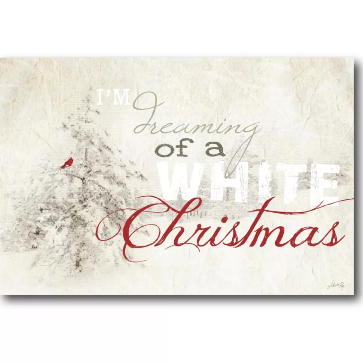 Courtside Market Indoor Decor | White Christmas Canvas Wall Art