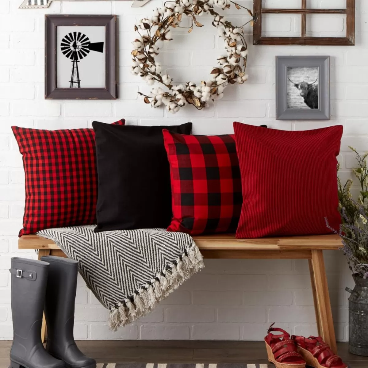 Design Imports Holiday Textiles | Assorted Pillow Covers Set Of 4