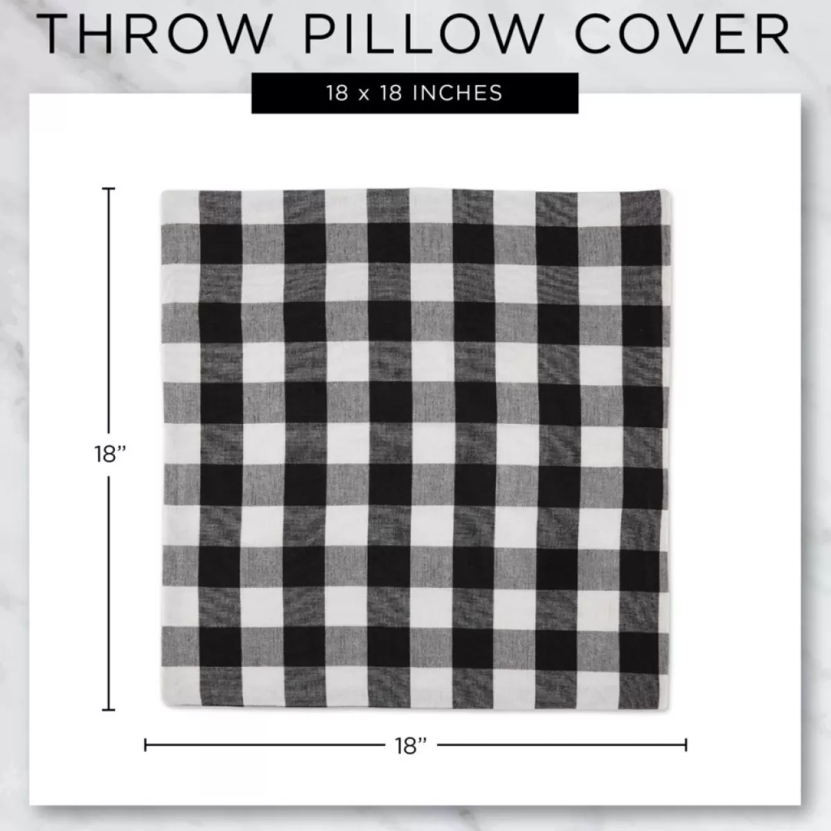 Design Imports Holiday Textiles | Checkered Pillow Covers 18X18 Set Of 4