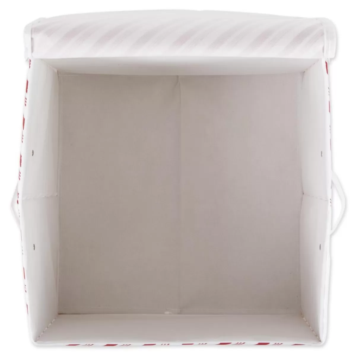 Design Imports Storage | Holiday Candy Stripe Print Ornament Storage Bin, Large