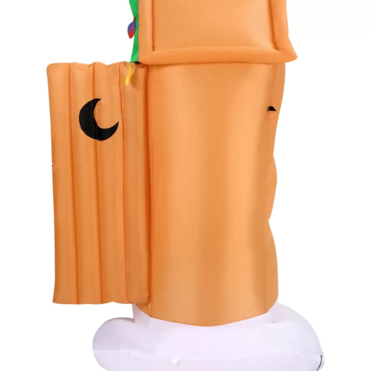 Fraser Hill Farm Outdoor Decor | 4-Ft. Tall Pre-Lit Inflatable Santa In Outhouse