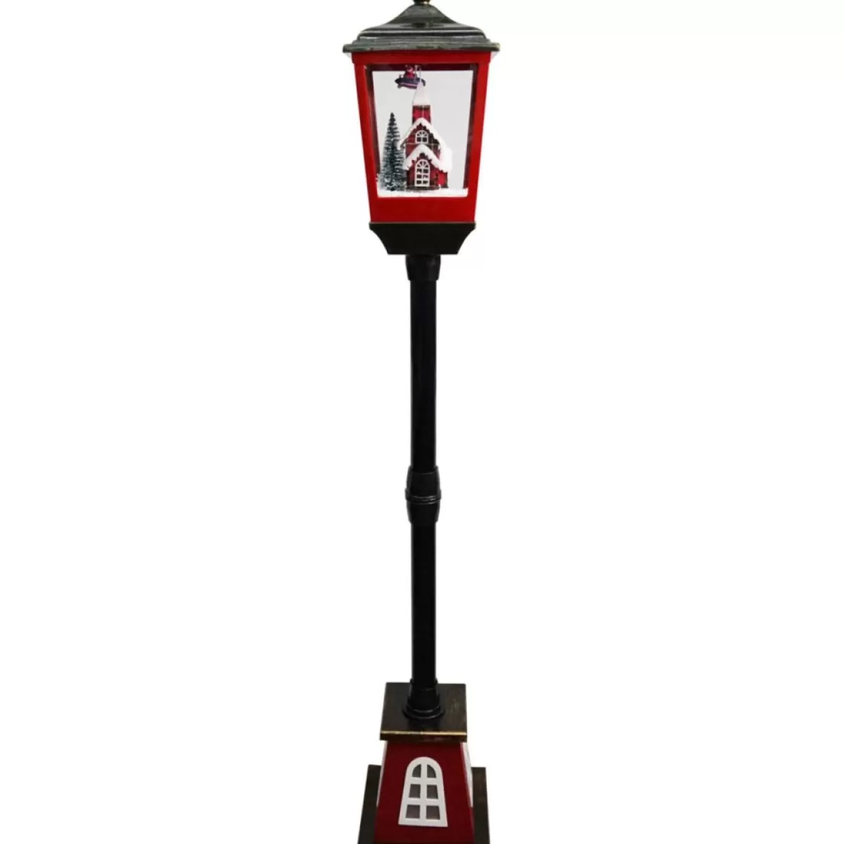 Fraser Hill Farm Outdoor Decor | 53" Musical Street Lamp W/ Flying Santa