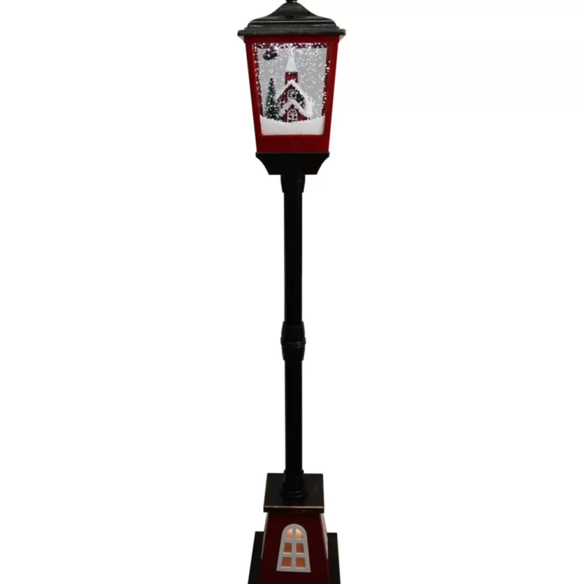 Fraser Hill Farm Outdoor Decor | 53" Musical Street Lamp W/ Flying Santa