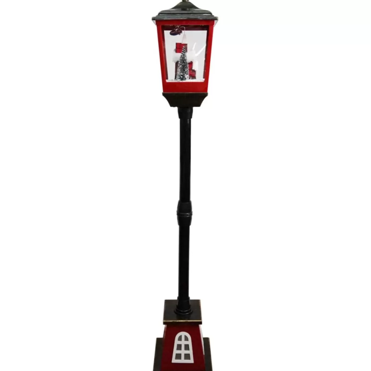Fraser Hill Farm Outdoor Decor | 53" Musical Street Lamp W/ Flying Santa