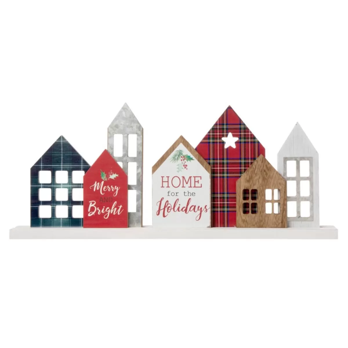 Glitzhome Indoor Decor | 20In L Christmas House Wooden Decor