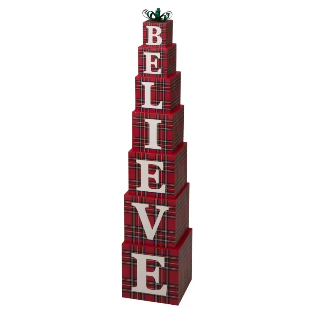 Glitzhome Outdoor Decor | 42"H Wooden Believe Double Sided Porch Decor