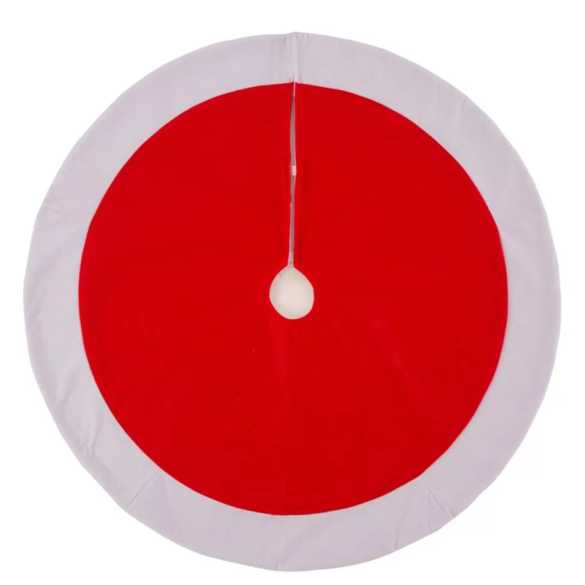 Glitzhome Holiday Textiles | 48In D Red And White Felt Christmas Tree Skirt