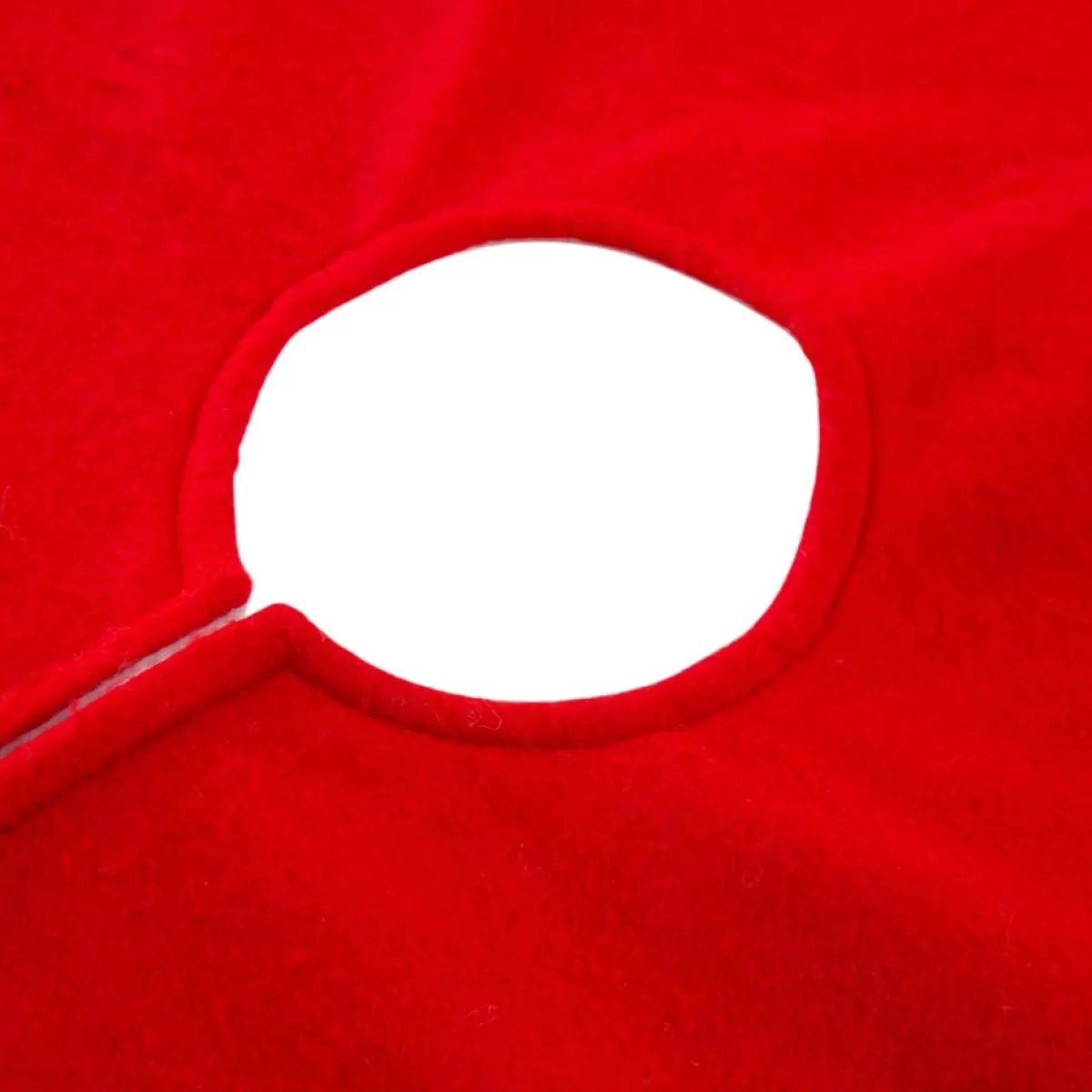 Glitzhome Holiday Textiles | 48In D Red And White Felt Christmas Tree Skirt