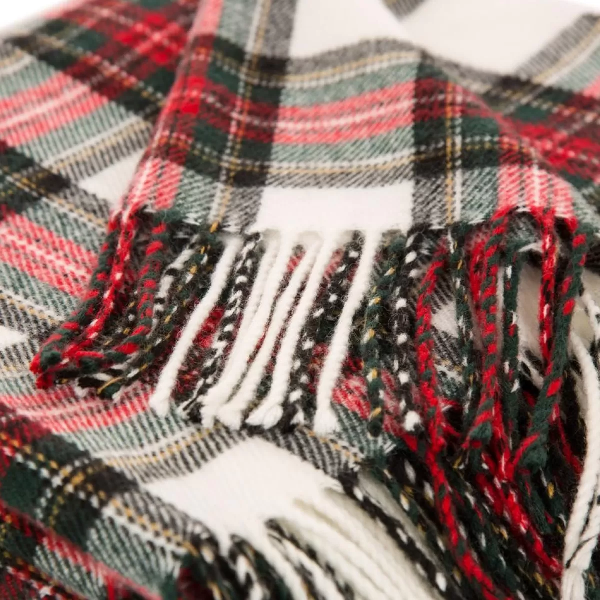 Glitzhome Holiday Textiles | 60In L Acrylic Plaid Woven Throw