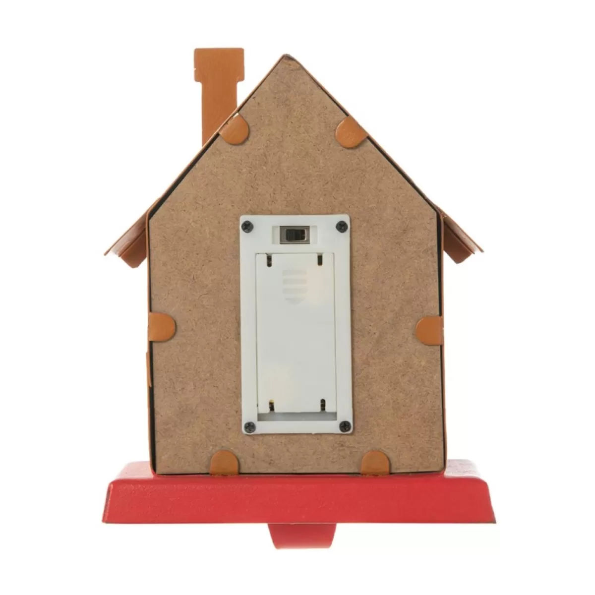 Glitzhome Indoor Decor | 6.75" H Marquee Led Metal Gingerbread House Stocking Holder