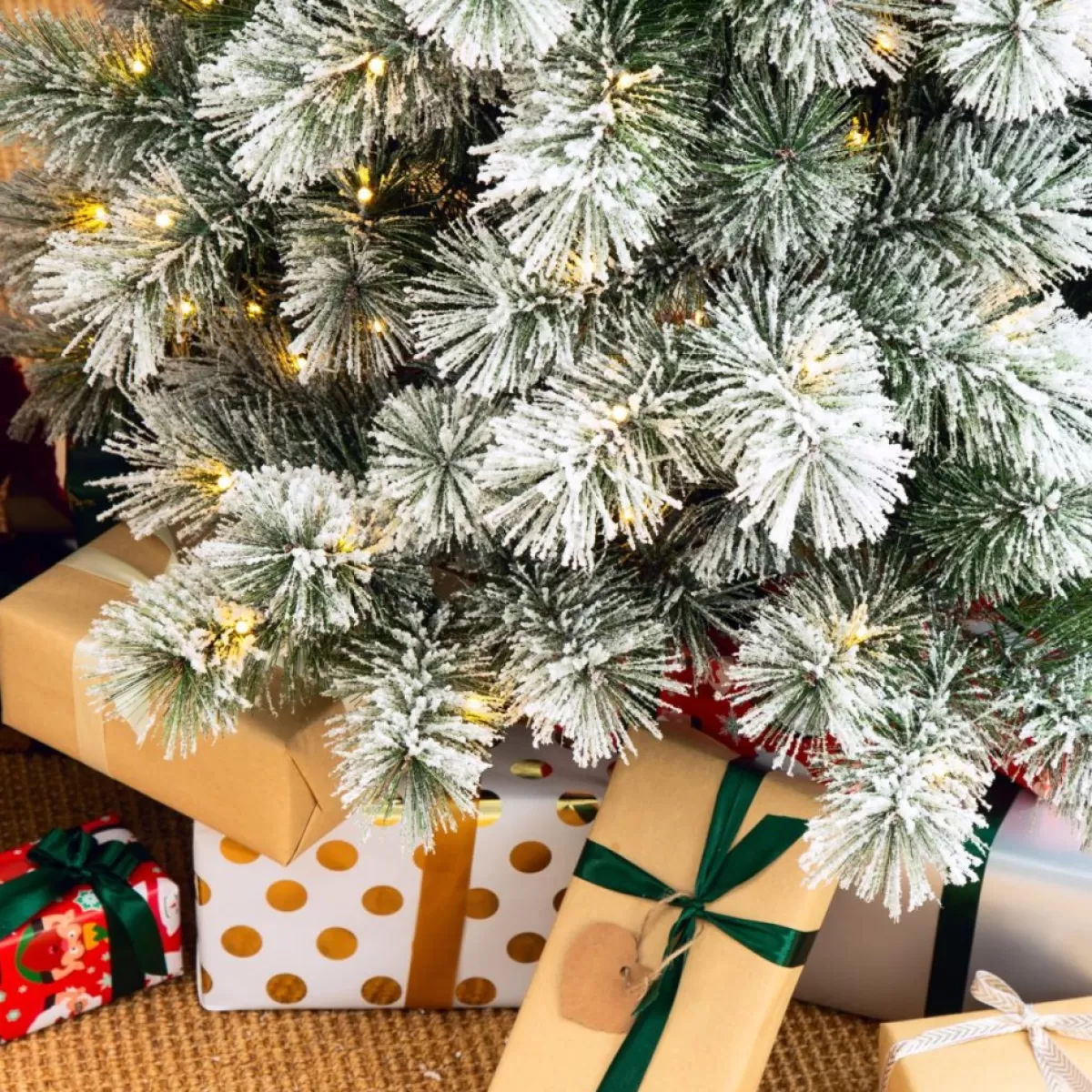 Glitzhome Christmas Trees | 6 Ft. Preloaded Led Pencil Pine Artificial Christmas Tree