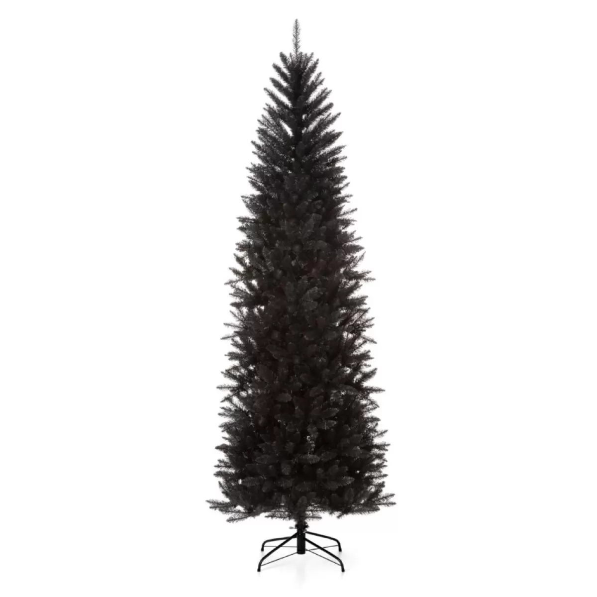 Glitzhome Christmas Trees | 7.5Ft Black Tinsel Artificial Christmas Tree