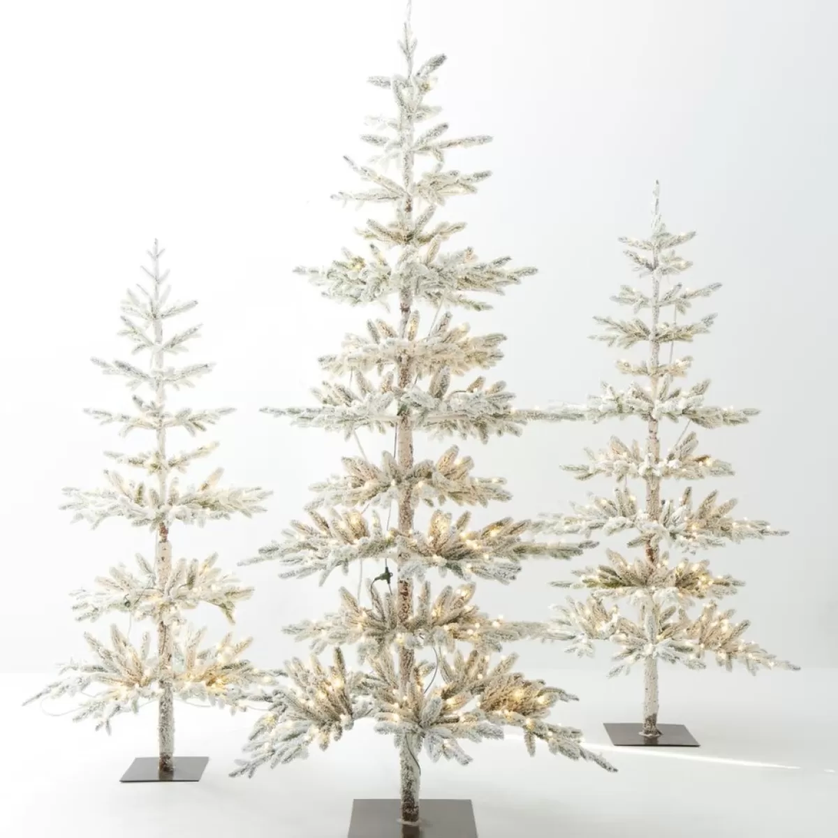 Glitzhome Christmas Trees | 7Ft. Deluxe Pre-Lit Pine Artificial Christmas Tree W/ Lights