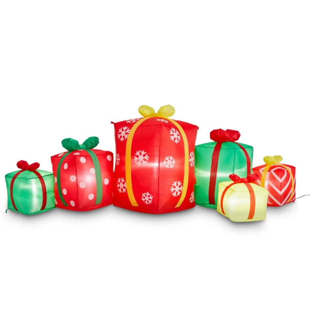 Glitzhome Outdoor Decor | 8' Lighted Inflatable Gift Boxes Decor