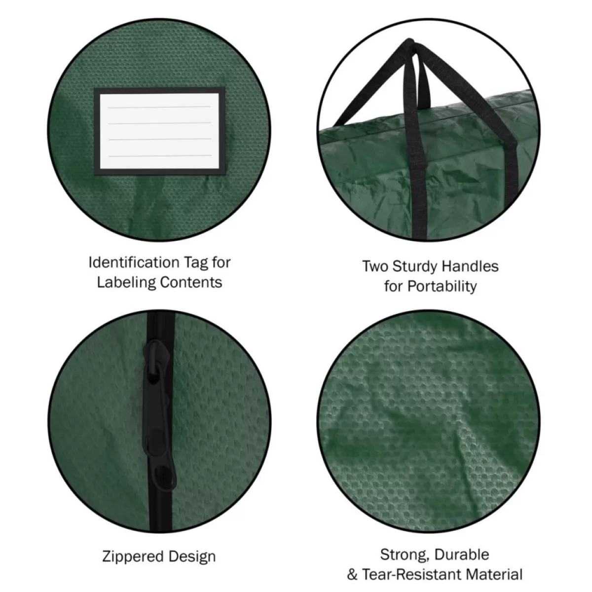 Hastings Home Storage | 2-Piece Christmas Decor Storage Bags - Green