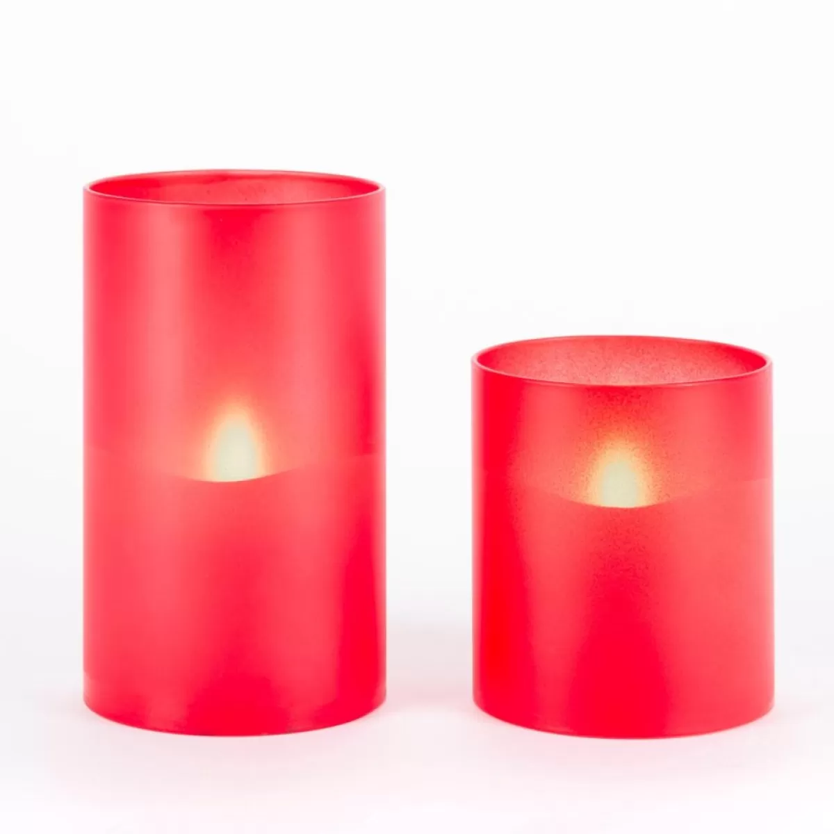 Illumaflame Candles | Llumaflame Frosted Candles With Realistic Flame - 2-Pack