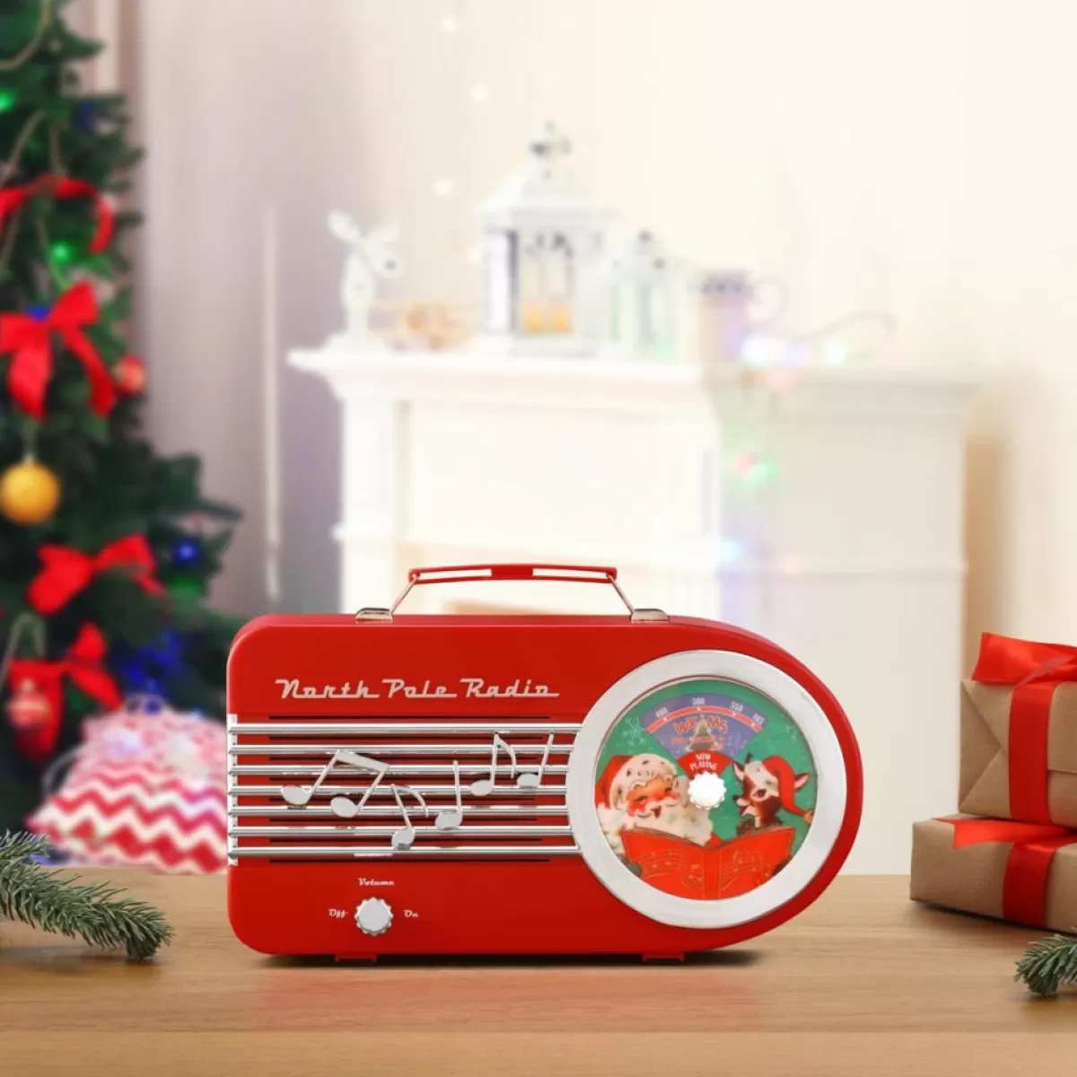 Mr. Christmas Indoor Decor | 10.5" North Pole Radio