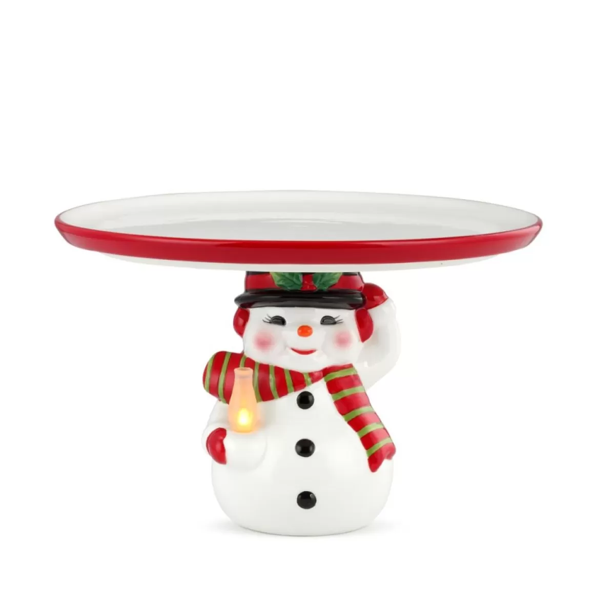 Mr. Christmas Holiday Entertaining | 10" Nostalgic Cake Plate - Snowman