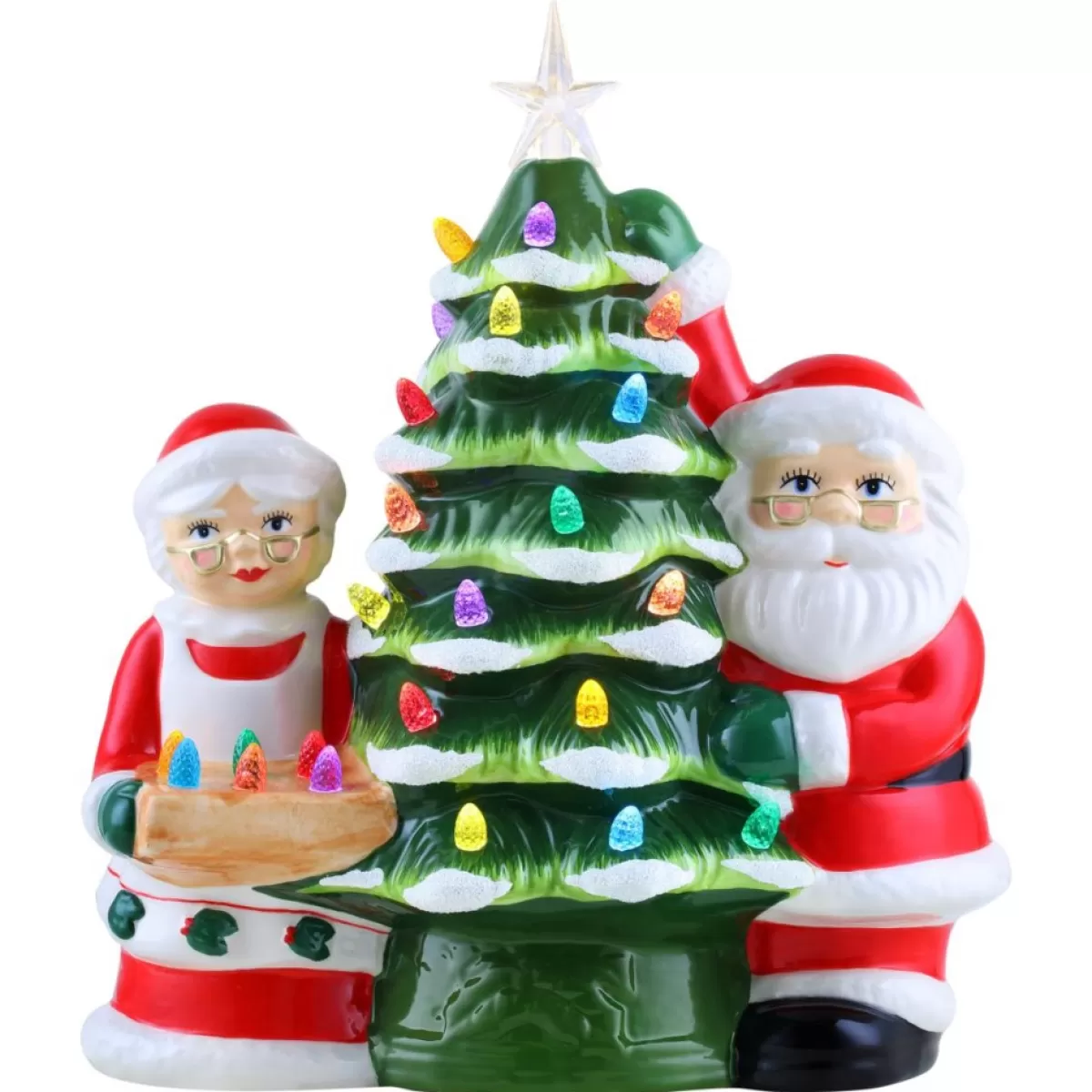 Mr. Christmas Indoor Decor | 12" Mrs. Claus Nostalgic Tree