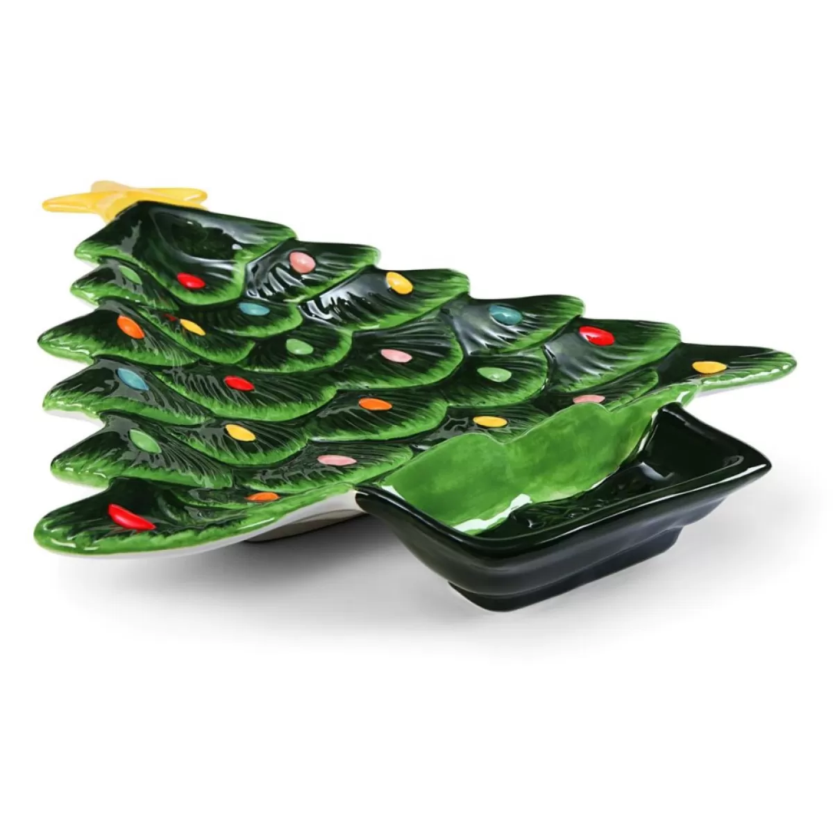 Mr. Christmas Holiday Entertaining | 14.25''Tree Platter With Dip Section