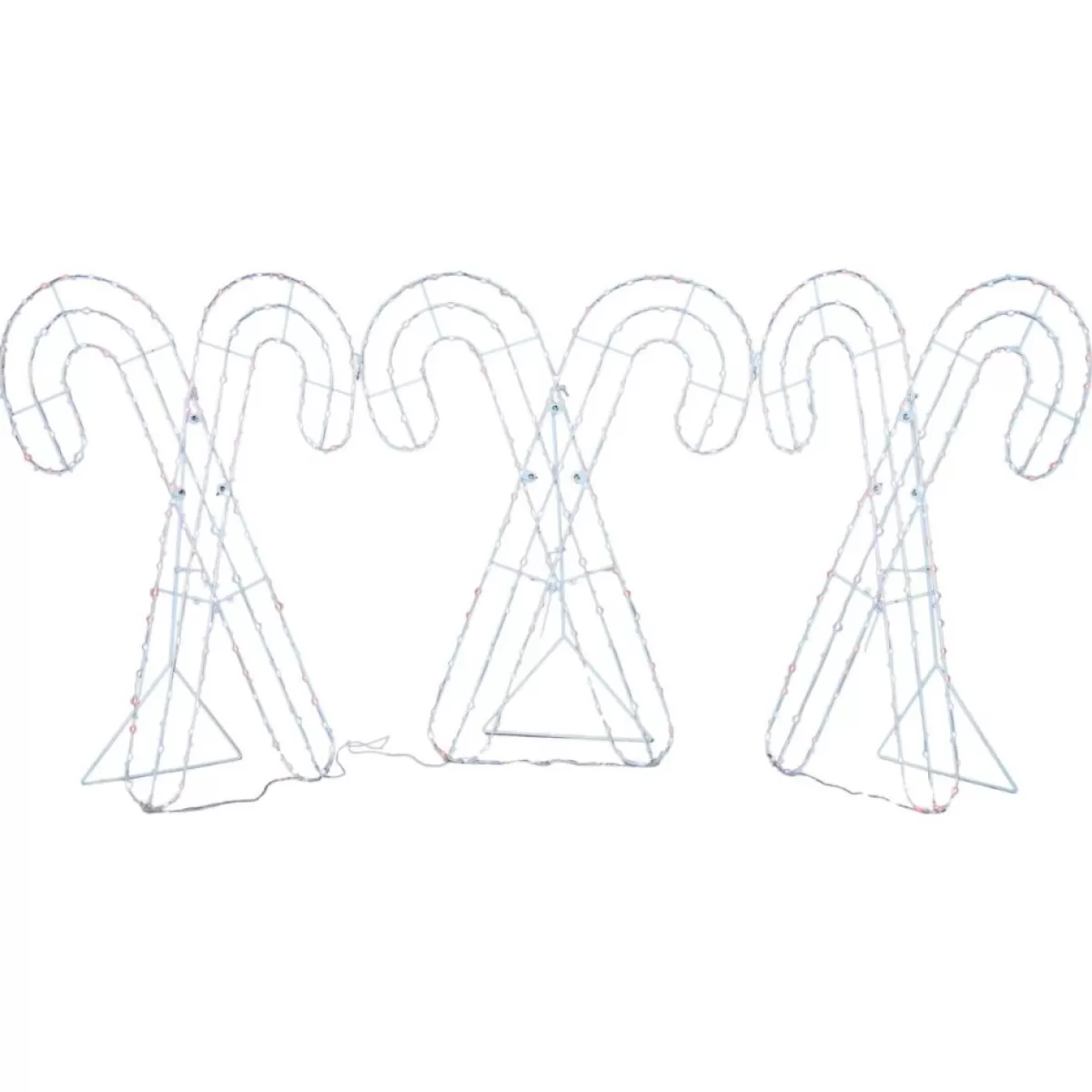 Mr. Christmas Outdoor Decor | 3-Piece Folding Candy Canes Set