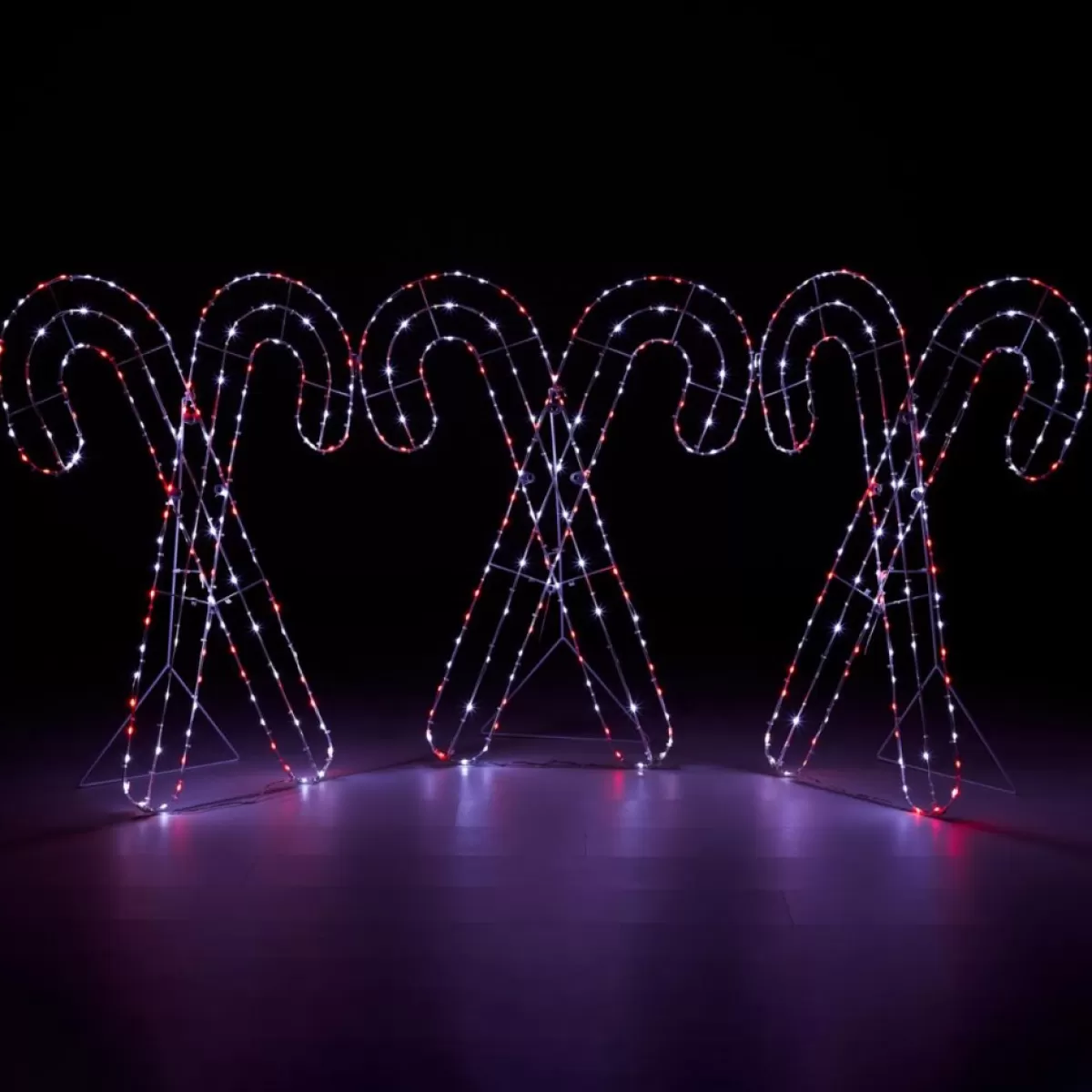 Mr. Christmas Outdoor Decor | 3-Piece Folding Candy Canes Set