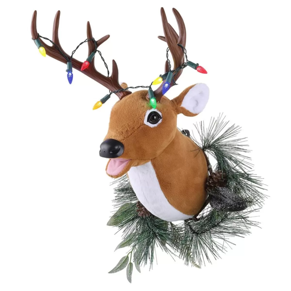 Mr. Christmas Wreaths, Garlands & More | Animated Talking/Singing Reindeer Wreath