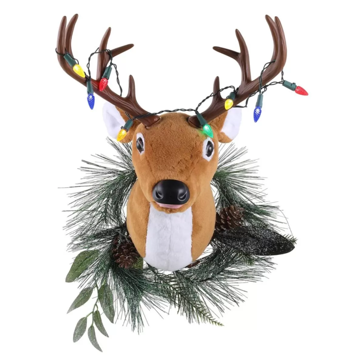 Mr. Christmas Wreaths, Garlands & More | Animated Talking/Singing Reindeer Wreath