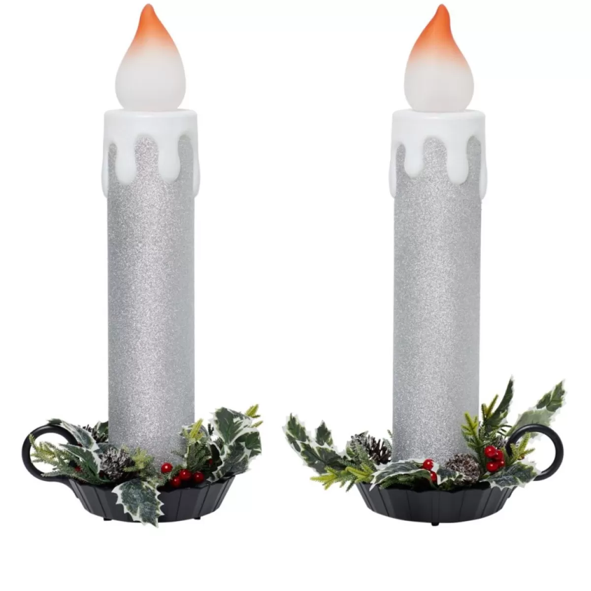 Mr. Christmas Outdoor Decor | Blow Mold Glitter Candles - Set Of 2