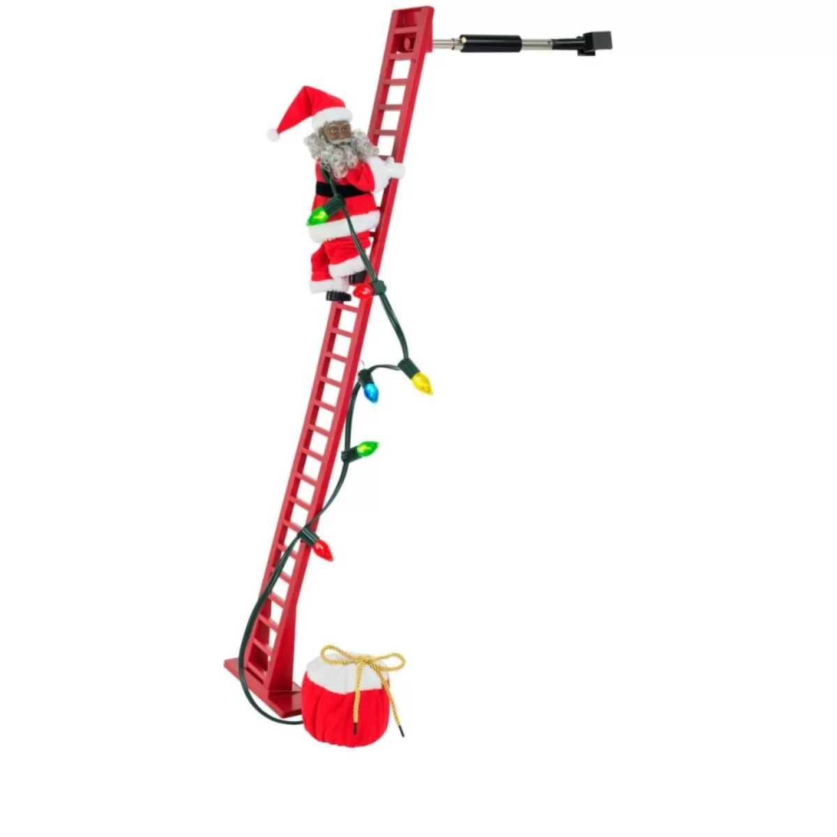 Mr. Christmas Indoor Decor | Climbing African American Santa With Led Lights
