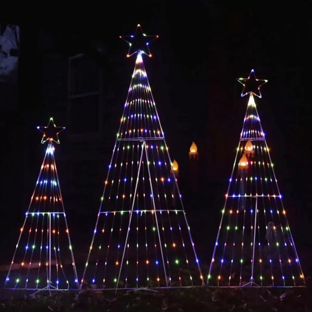 Mr. Christmas Outdoor Decor | Multifunction Led Folding Forest 3-Piece Set