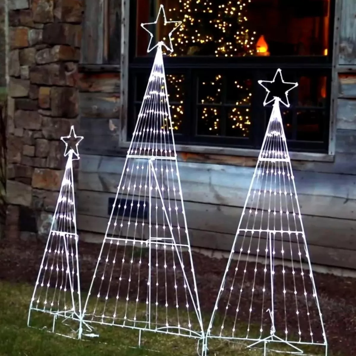 Mr. Christmas Outdoor Decor | Multifunction Led Folding Forest 3-Piece Set